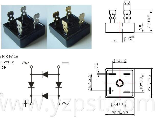 Single-phase Bridge Rectifier YZPST-BR2504